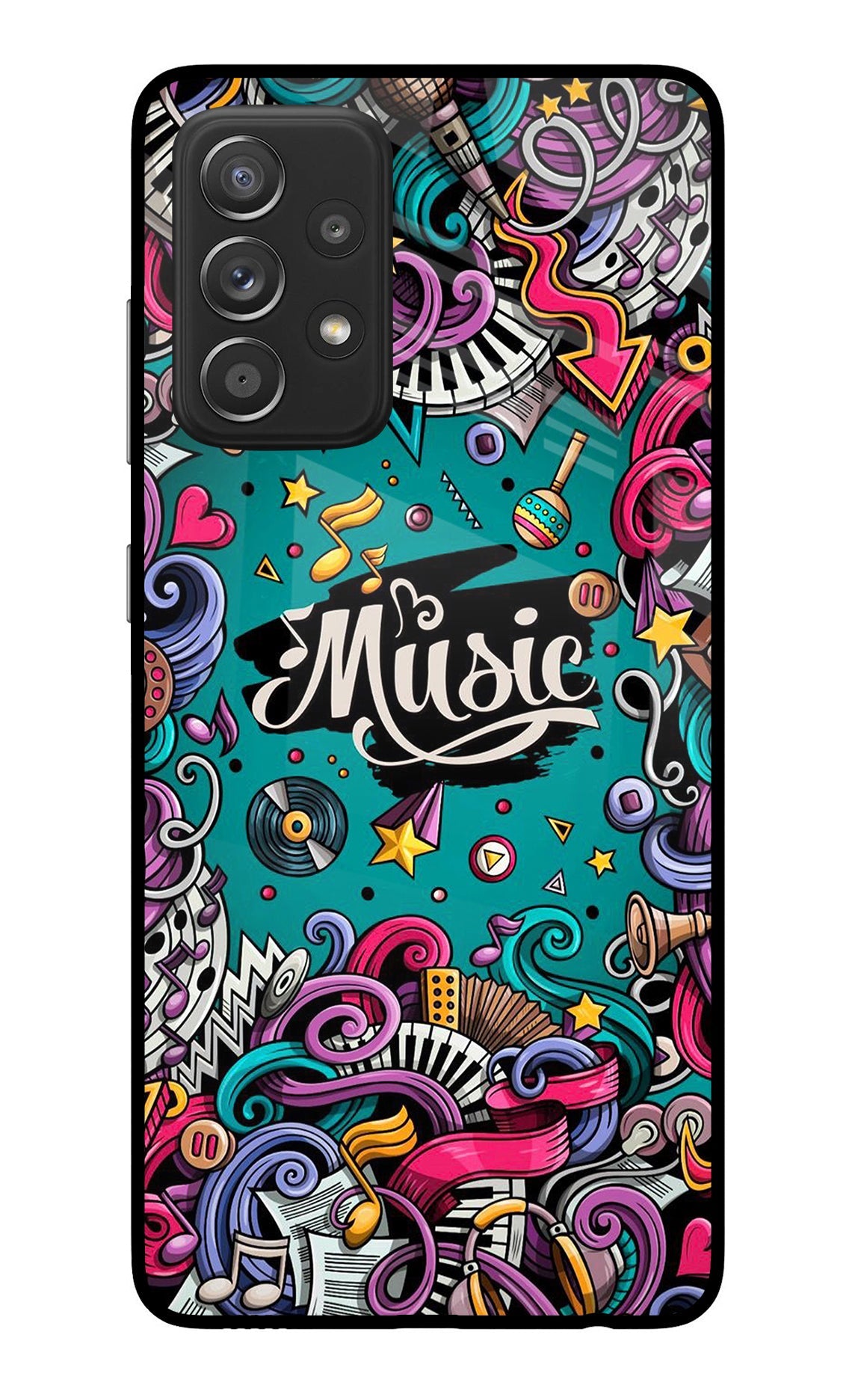 Music Graffiti Samsung A52/A52s 5G Glass Case