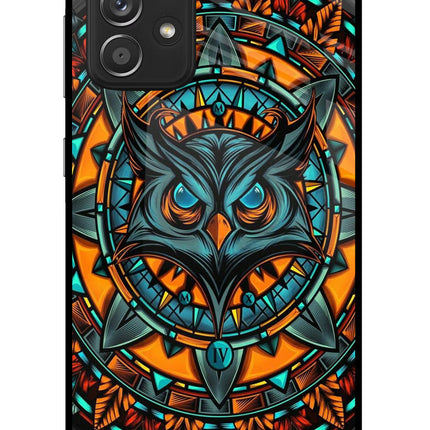 Angry Owl Art Samsung A52/A52s 5G Glass Case Back Cover by Casekaro