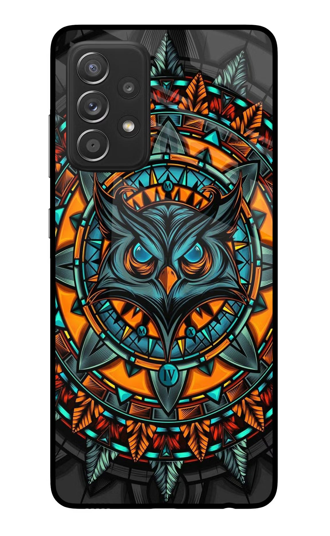 Angry Owl Art Samsung A52/A52s 5G Glass Case Back Cover by Casekaro