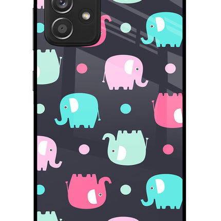 Elephants Samsung A52/A52s 5G Glass Case Back Cover by Casekaro