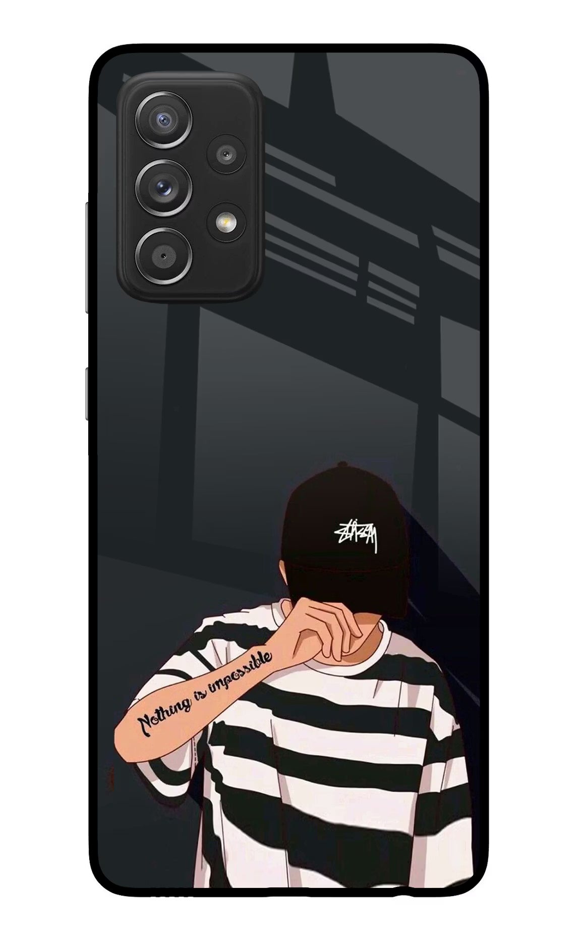 Aesthetic Boy Samsung A52/A52s 5G Glass Case Back Cover by Casekaro