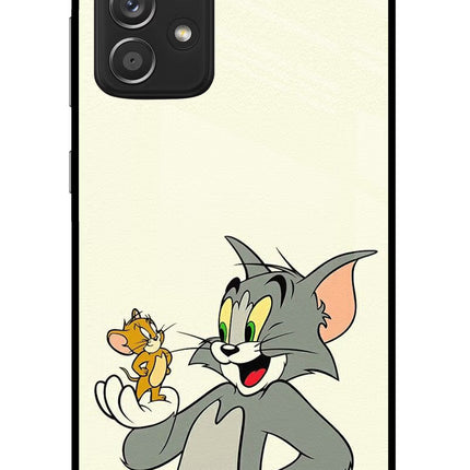Tom & Jerry Samsung A52/A52s 5G Glass Case Back Cover by Casekaro