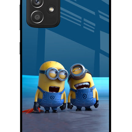 Minion Laughing Samsung A52/A52s 5G Glass Case Back Cover by Casekaro