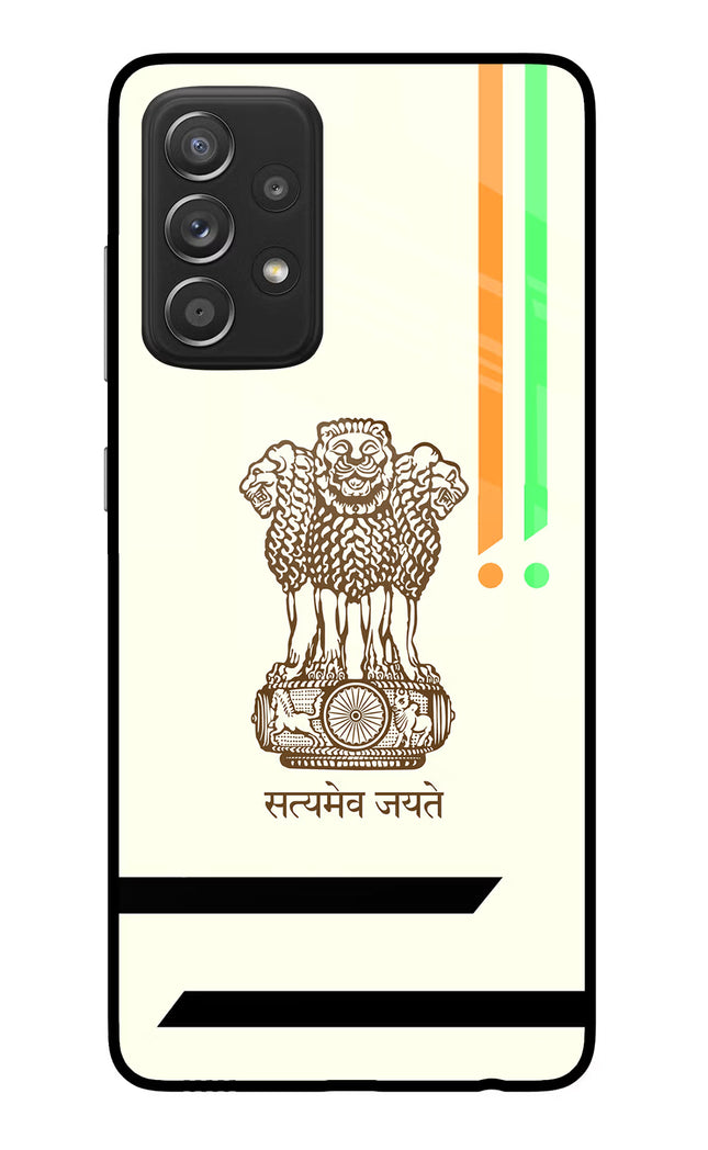 Satyamev Jayate Brown Logo Samsung A52/A52s 5G Glass Case