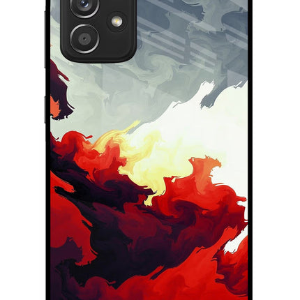 Fire Cloud Samsung A52/A52s 5G Glass Case Back Cover by Casekaro
