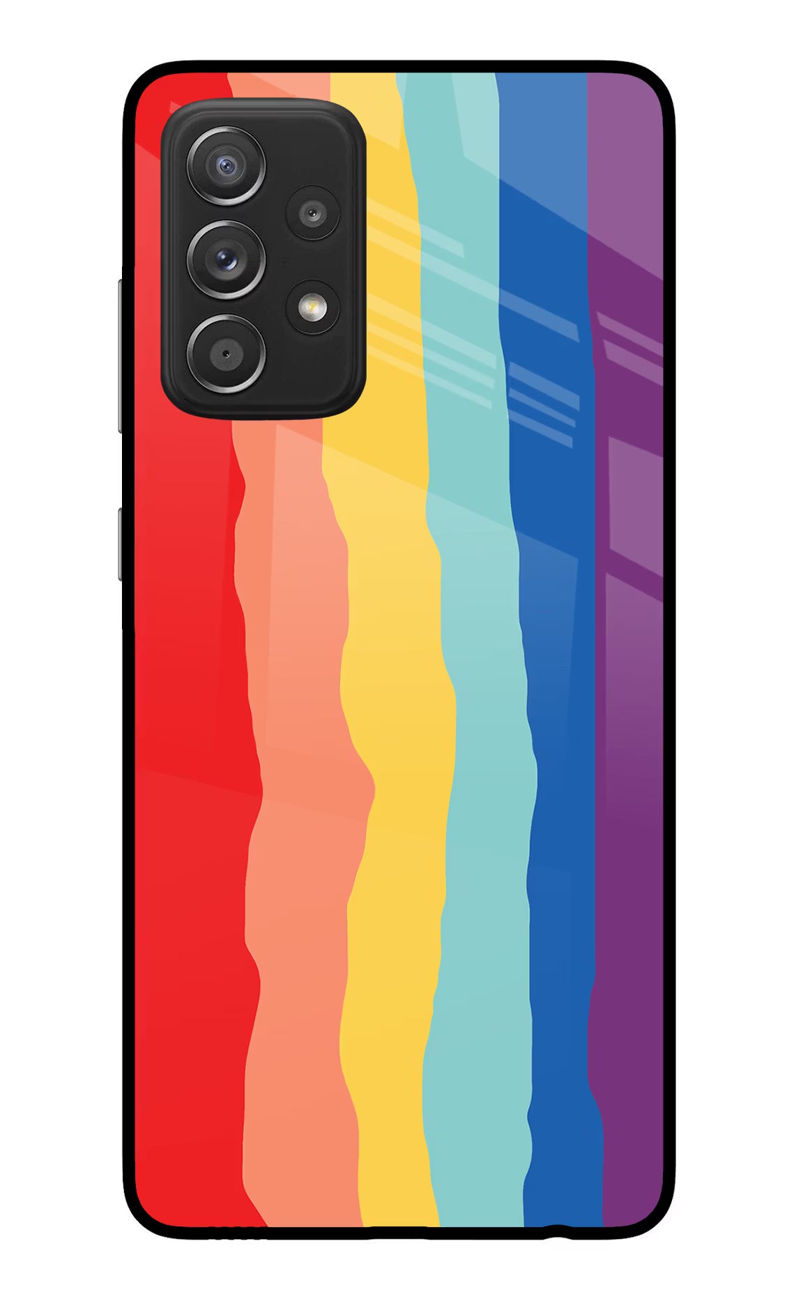 Rainbow Samsung A52/A52s 5G Glass Case Back Cover by Casekaro
