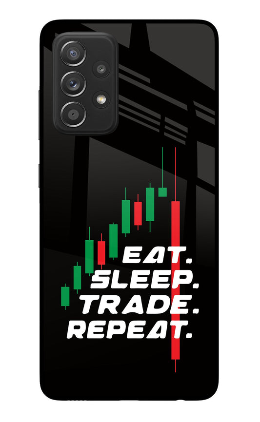 Eat Sleep Trade Repeat Samsung A52/A52s 5G Glass Case