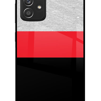 Tri Color Pattern Samsung A52/A52s 5G Glass Case Back Cover by Casekaro