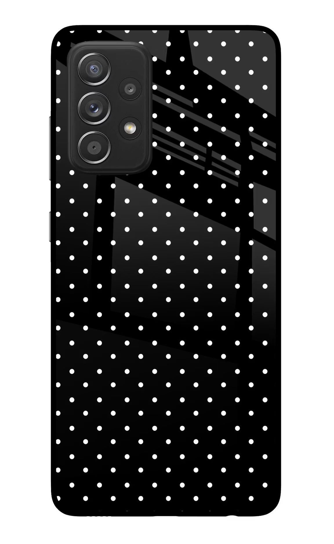 White Dots Samsung A52/A52s 5G Glass Case Back Cover by Casekaro