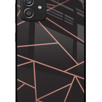 Geometric Pattern Samsung A52/A52s 5G Glass Case Back Cover by Casekaro