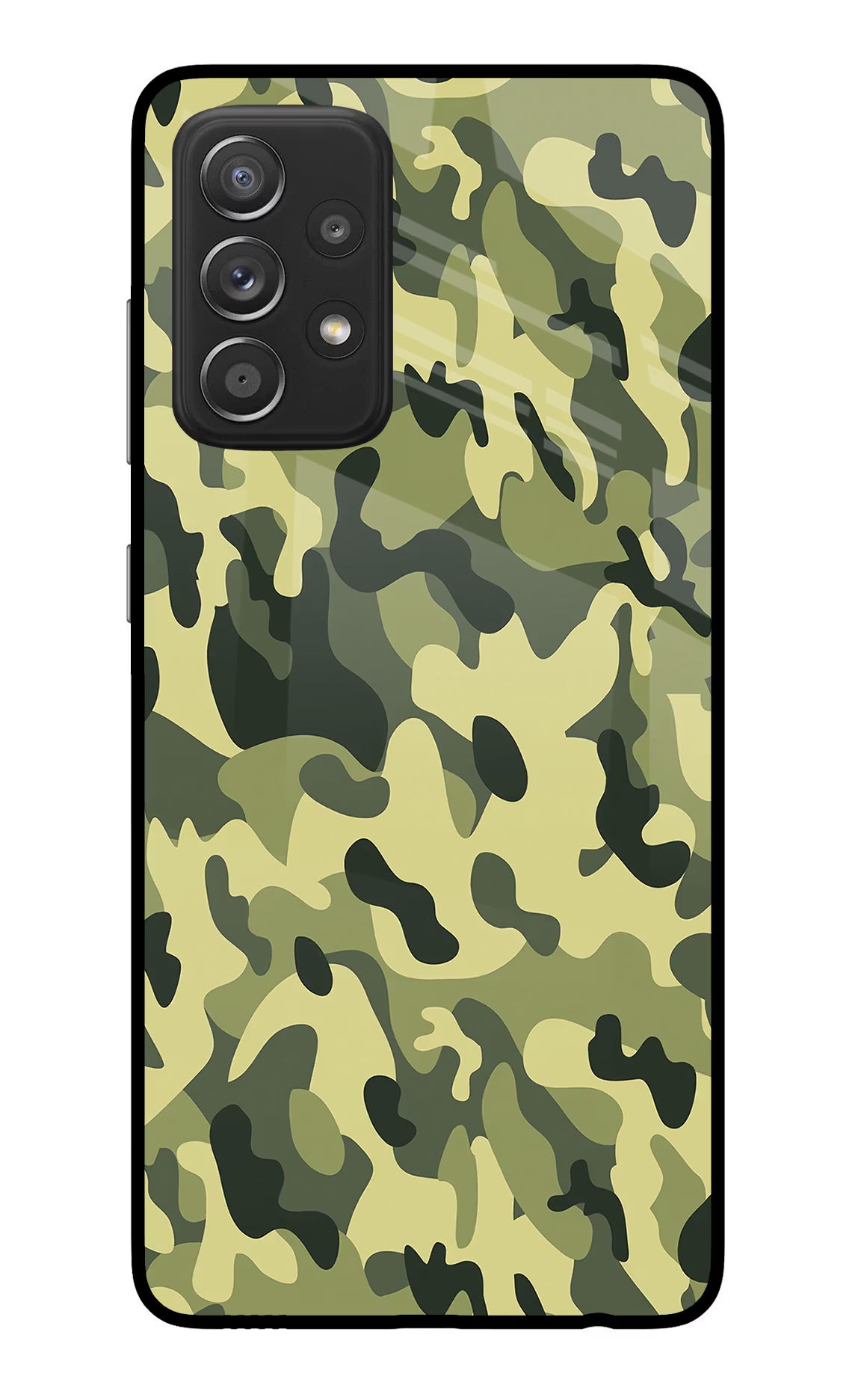 Camouflage Samsung A52/A52s 5G Glass Case Back Cover by Casekaro