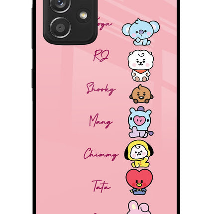 BTS names Samsung A52/A52s 5G Glass Case Back Cover by Casekaro