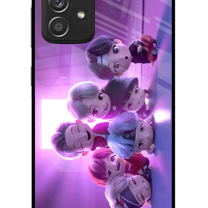 BTS Chibi Samsung A52/A52s 5G Glass Case Back Cover by Casekaro