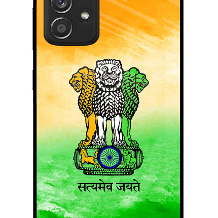 Satyamev Jayate Flag Samsung A52/A52s 5G Glass Case
