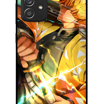 Demon Slayer Samsung A52/A52s 5G Glass Case Back Cover by Casekaro