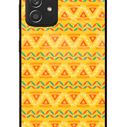 Tribal Pattern Samsung A52/A52s 5G Glass Case Back Cover by Casekaro