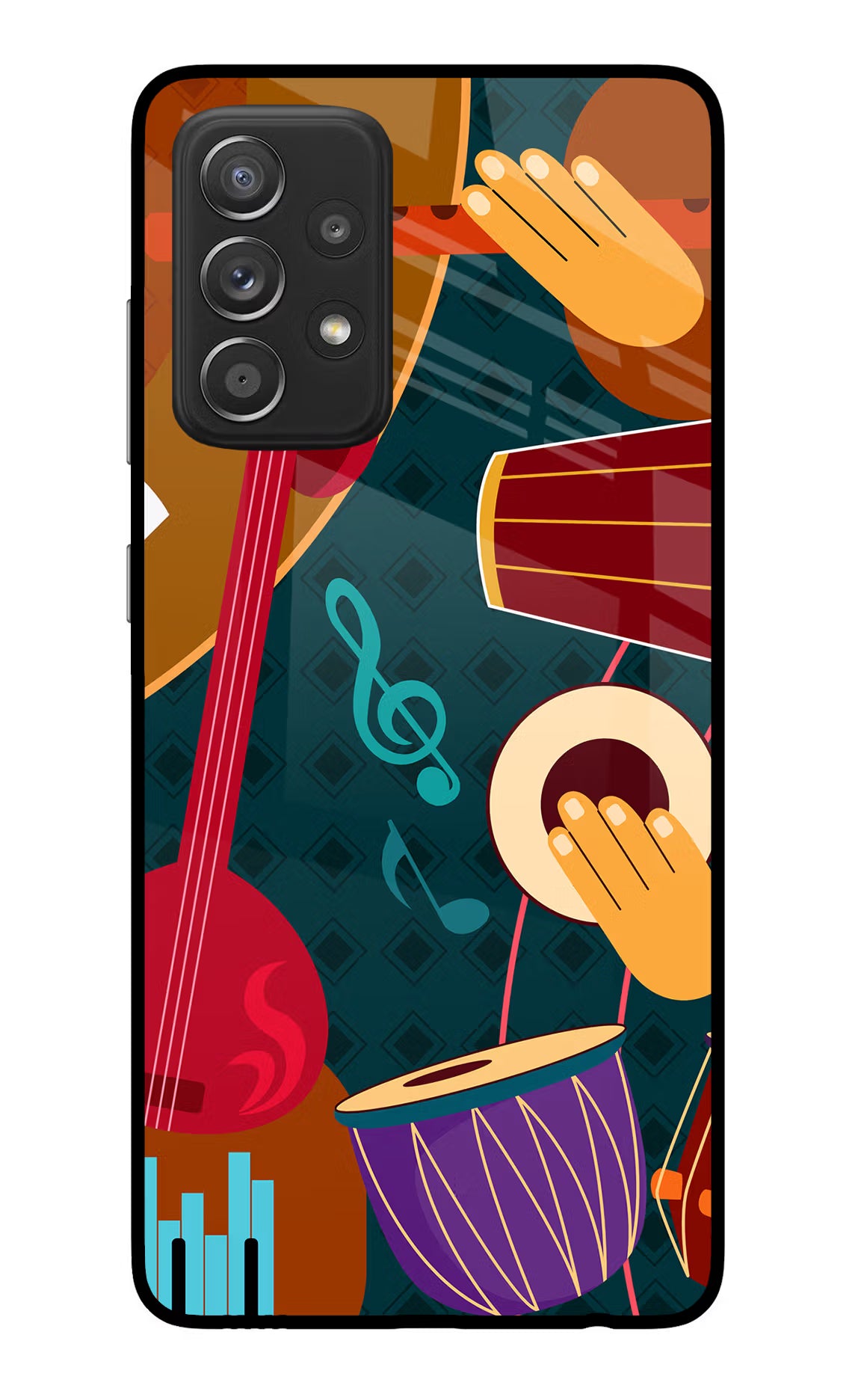 Music Instrument Samsung A52/A52s 5G Glass Case Back Cover by Casekaro