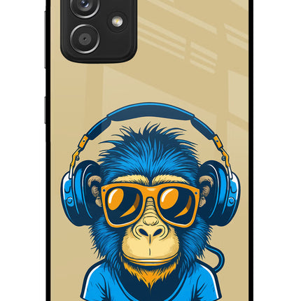 Monkey Headphone Samsung A52/A52s 5G Glass Case Back Cover by Casekaro