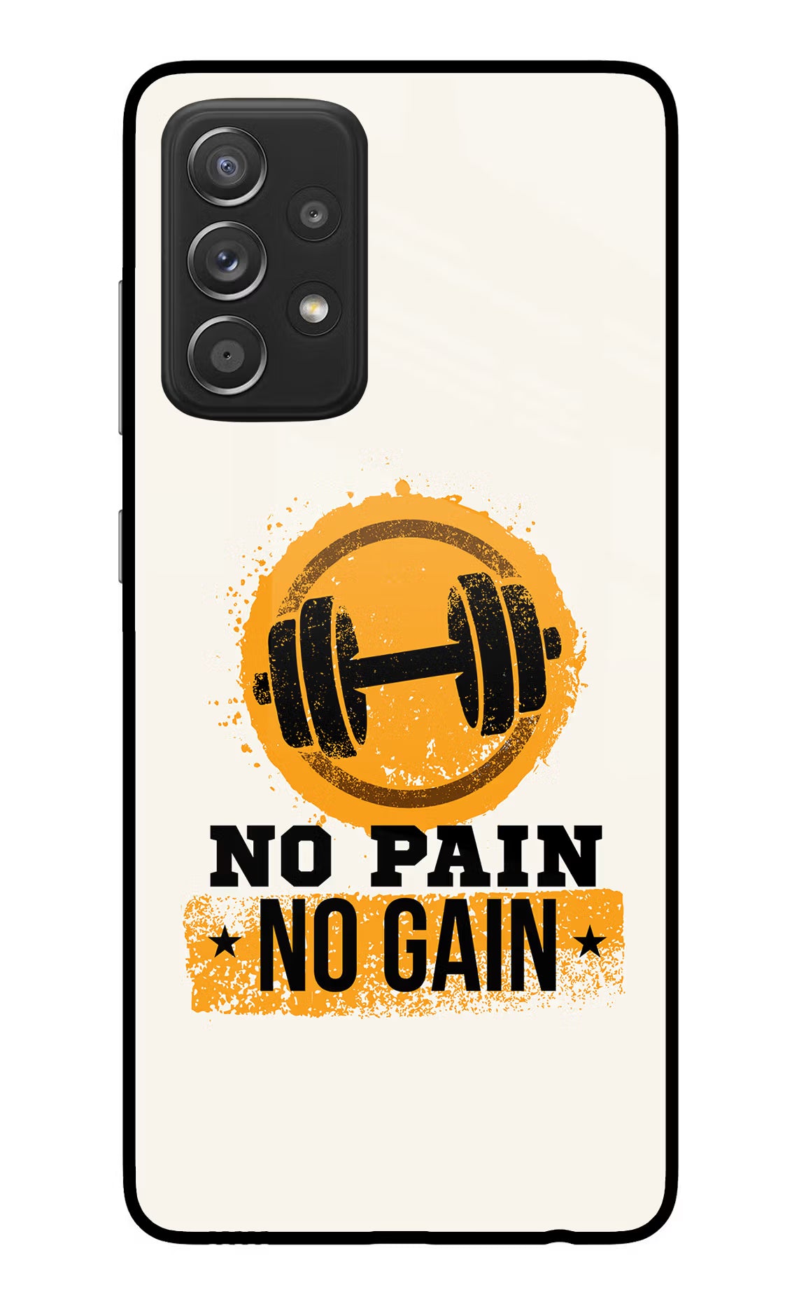 No Pain No Gain Samsung A52/A52s 5G Glass Case Back Cover by Casekaro