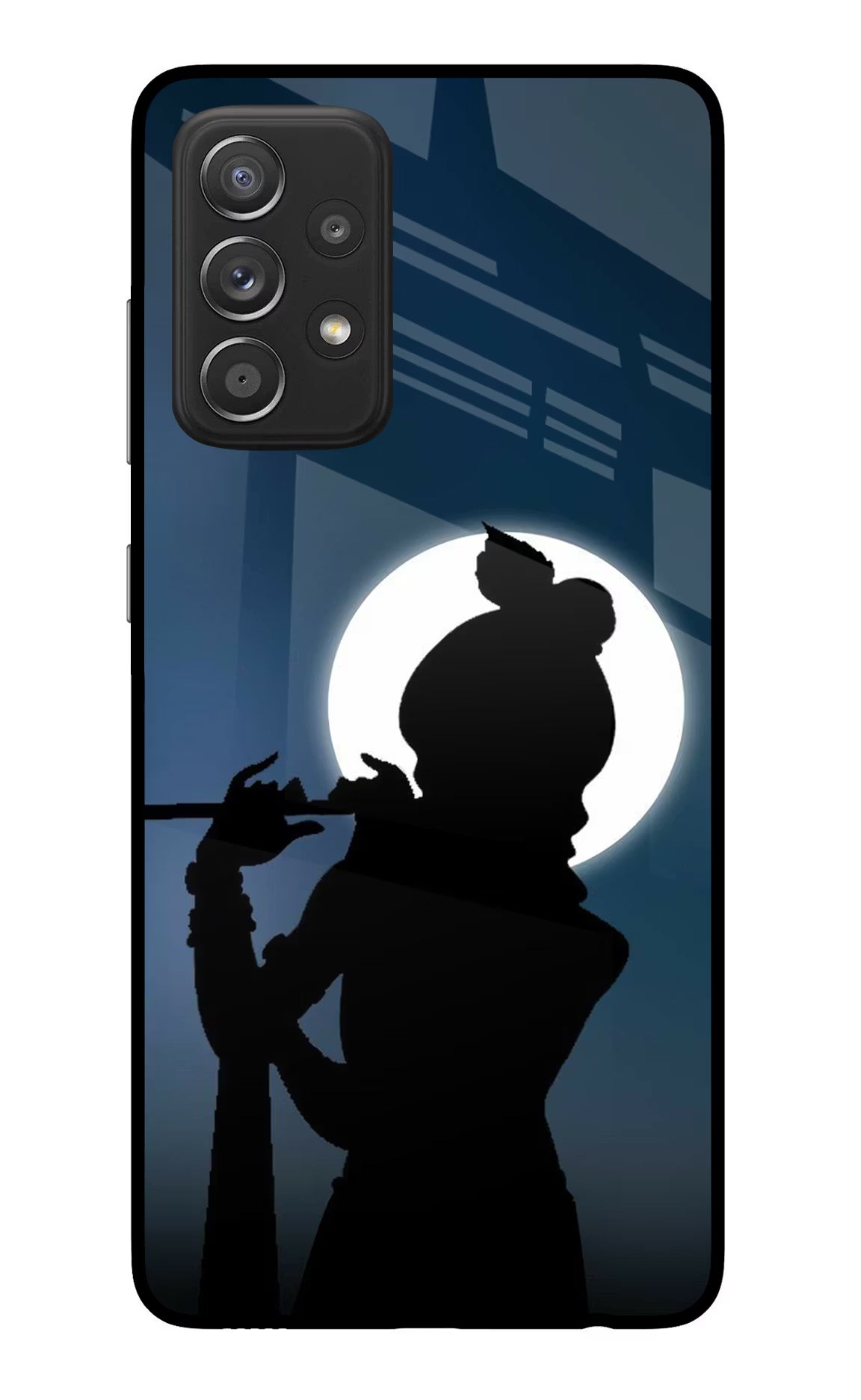 Shri Krishna Silhouette Samsung A52/A52s 5G Glass Case Back Cover by Casekaro