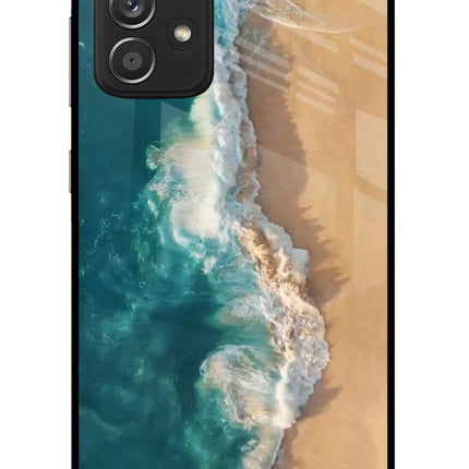 Ocean Beach Samsung A52/A52s 5G Glass Case Back Cover by Casekaro