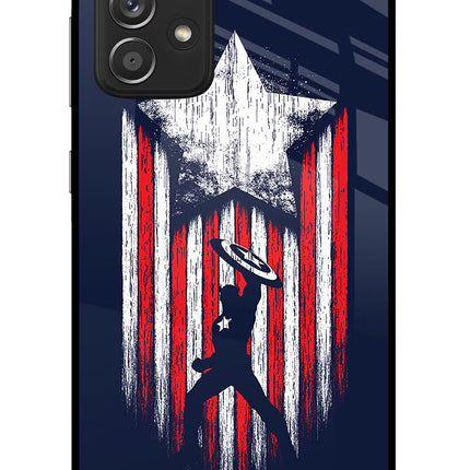 Captain America Marvel Art Samsung A52/A52s 5G Glass Case Back Cover by Casekaro