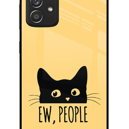 Ew People Catitude Samsung A52/A52s 5G Glass Case Back Cover by Casekaro