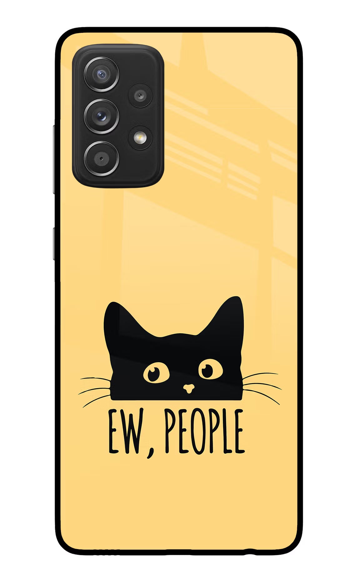 Ew People Catitude Samsung A52/A52s 5G Glass Case Back Cover by Casekaro