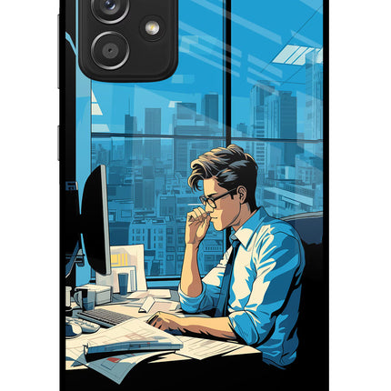 Focused Hustler (AI Generated) Samsung A52/A52s 5G Glass Case Back Cover by Casekaro