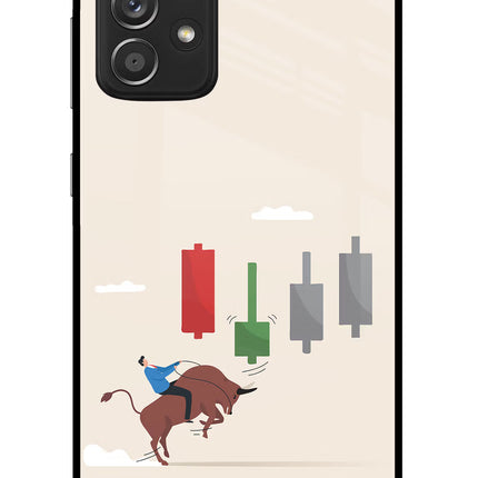 Bull Trading Momentum Samsung A52/A52s 5G Glass Case Back Cover by Casekaro