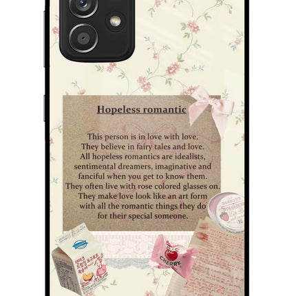 Hopeless Romantic Samsung A52/A52s 5G Glass Case Back Cover by Casekaro