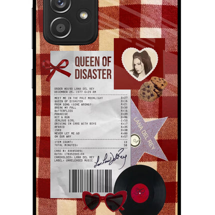Queen of Disaster Samsung A52/A52s 5G Glass Case Back Cover by Casekaro