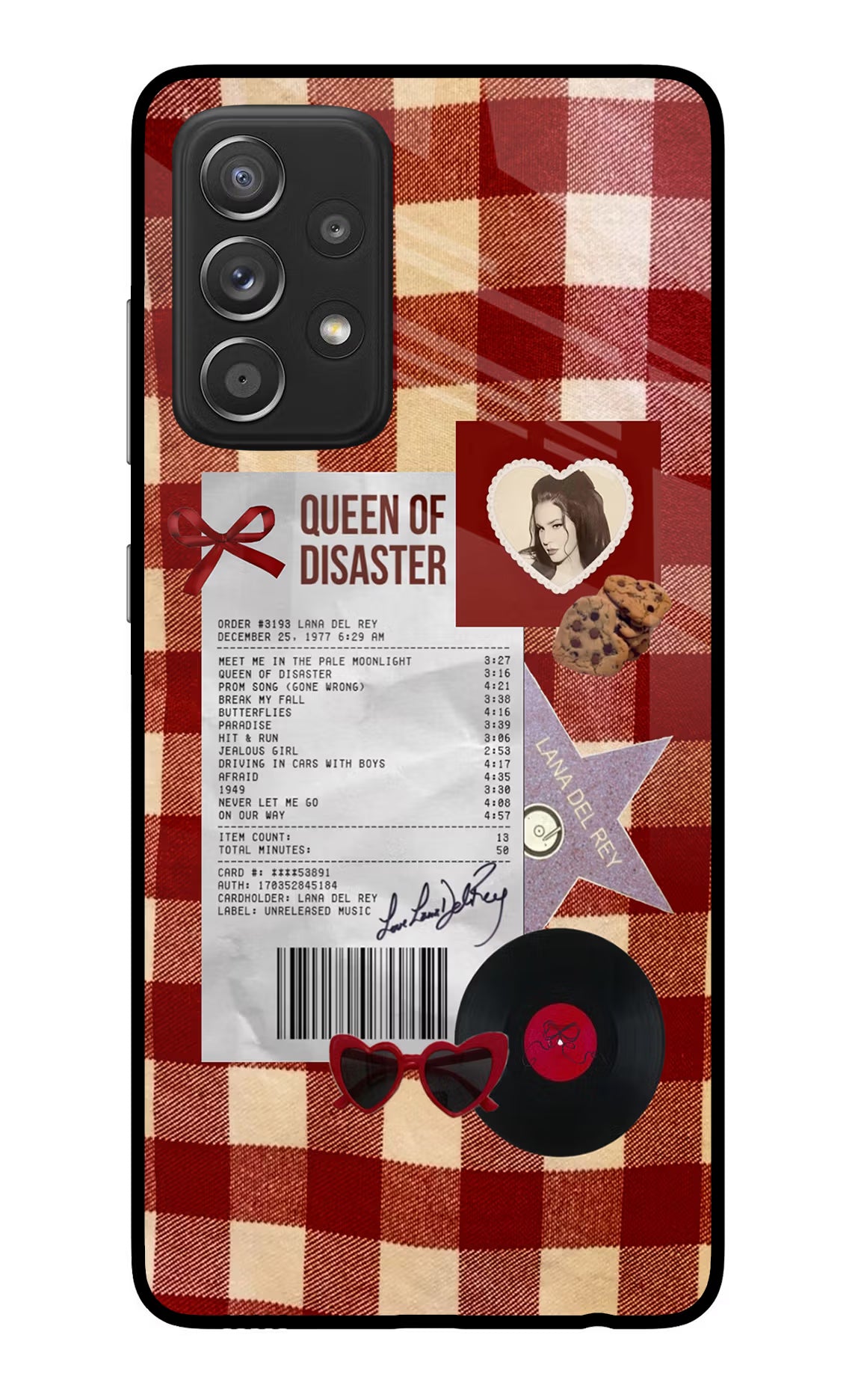 Queen of Disaster Samsung A52/A52s 5G Glass Case Back Cover by Casekaro