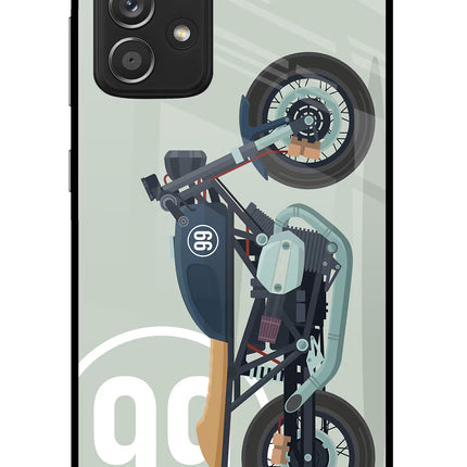 Classic Cafe Racer 99 Samsung A52/A52s 5G Glass Case Back Cover by Casekaro