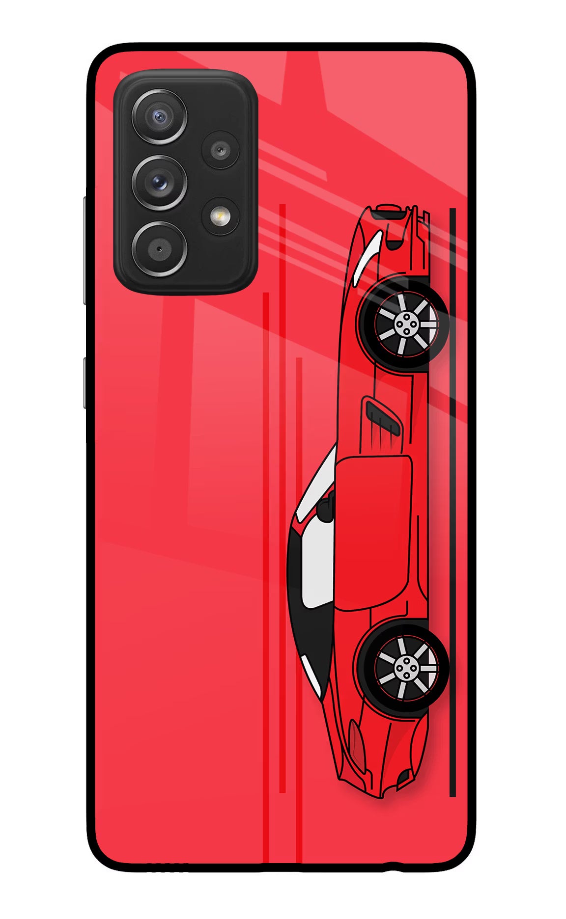Red Velocity Samsung A52/A52s 5G Glass Case Back Cover by Casekaro