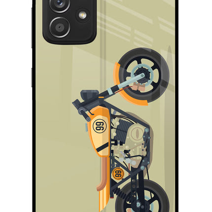 Vertical Speedster Samsung A52/A52s 5G Glass Case Back Cover by Casekaro