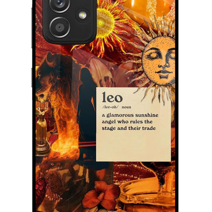 Leo Zodiac Samsung A52/A52s 5G Glass Case Back Cover by Casekaro