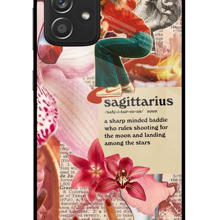Sagittarius Zodiac Samsung A52/A52s 5G Glass Case Back Cover by Casekaro