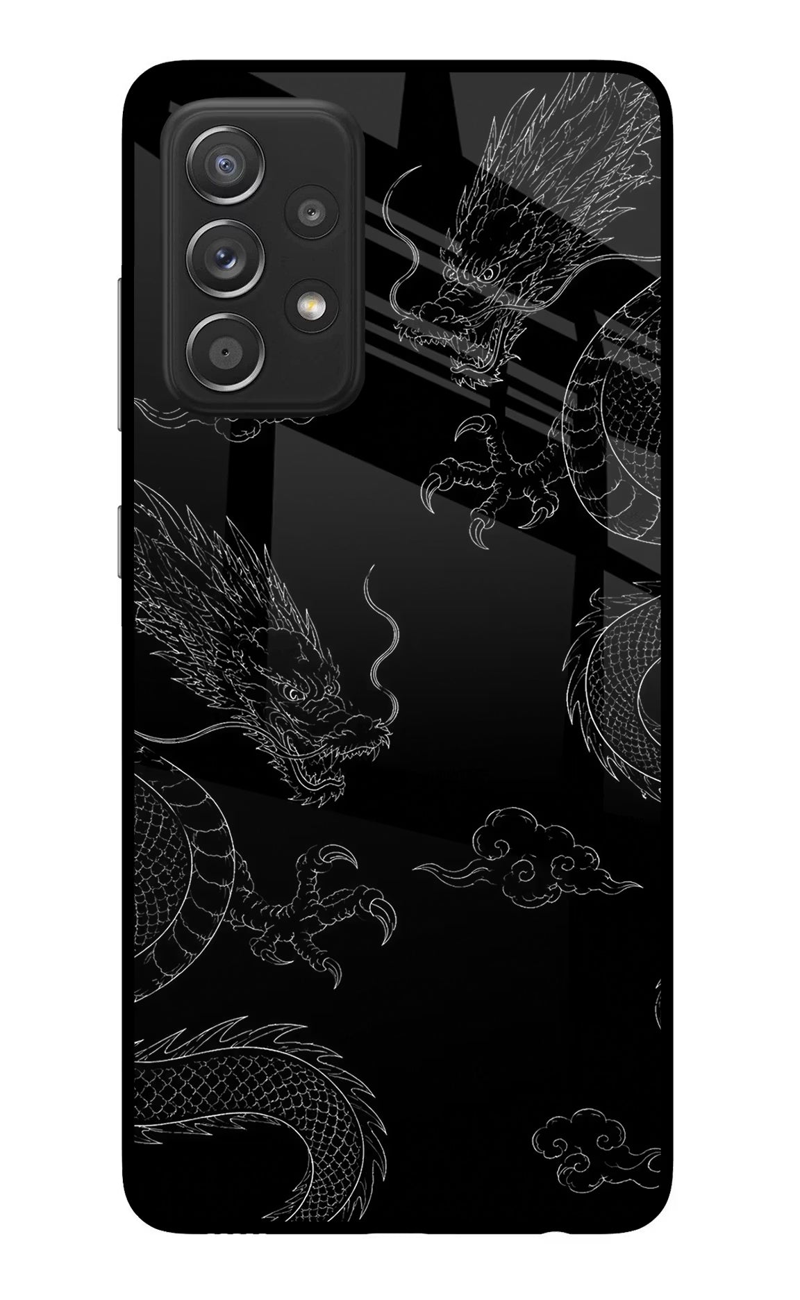 Twin Dragons Samsung A52/A52s 5G Glass Case Back Cover by Casekaro