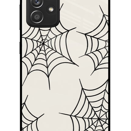 Spider Web Samsung A52/A52s 5G Glass Case Back Cover by Casekaro