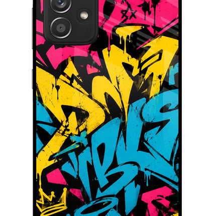 Graffiti Vibe Samsung A52/A52s 5G Glass Case Back Cover by Casekaro