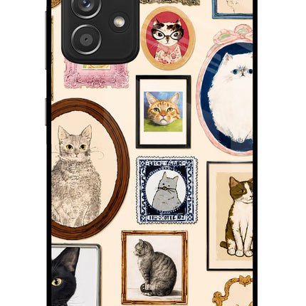 Mirror Cats Samsung A52/A52s 5G Glass Case Back Cover by Casekaro