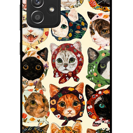 Cool Cat Samsung A52/A52s 5G Glass Case Back Cover by Casekaro