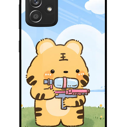 Tiger Treat Samsung A52/A52s 5G Glass Case Back Cover by Casekaro
