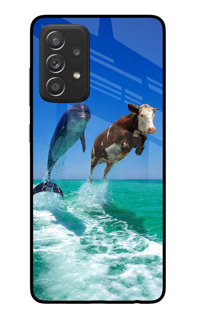 Dolphin vs Cow Samsung A52/A52s 5G Glass Case