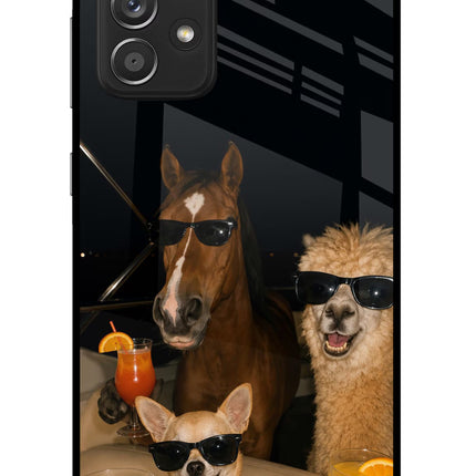 Party Squad Samsung A52/A52s 5G Glass Case Back Cover by Casekaro
