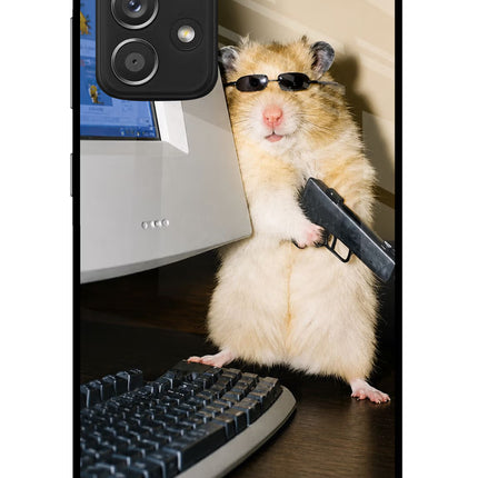 Hacker Hamster Samsung A52/A52s 5G Glass Case Back Cover by Casekaro