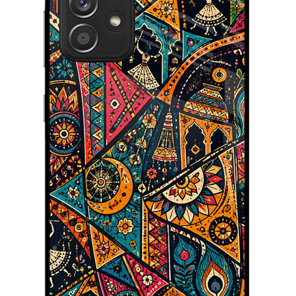 Folk Print Samsung A52/A52s 5G Glass Case