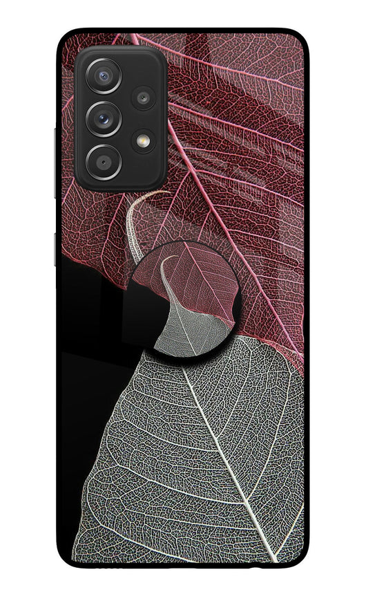 Leaf Pattern Samsung A52/A52s 5G Glass Case