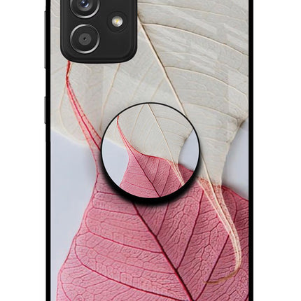 White Pink Leaf Samsung A52/A52s 5G Pop Case by Casekaro
